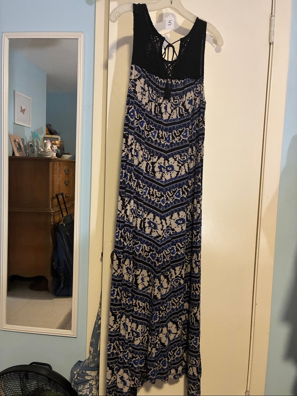 Lucky Brand Black Crochet Yoke Dress - Picture 2 of 5
